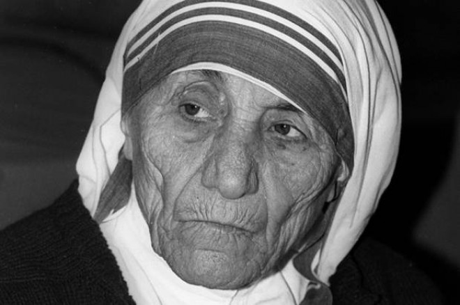 Mother Teresa at a press conference in Lima, Peru concerning the violence of the world