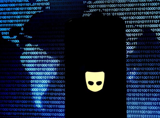 Logotip+aplikacije+za+zmenke+Grindr+%2F+Profimedia